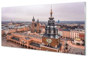 Obraz na akrylátovom skle Krakov panorama zimných kostolov 100x50 cm