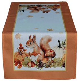 Obrus Jesenná veverička 40x90 cm