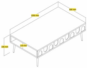 Konferenčný stolík Bipemu 1 (krémová + zlatá) . Vlastná spoľahlivá doprava až k Vám domov. 1093323