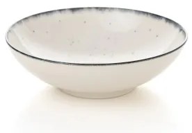 24-dielna jedálenská súprava, biela/čierna, porcelán