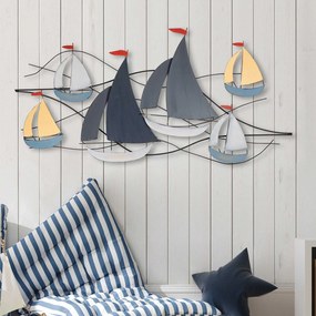 Nástenná kovová dekorácia Hizir viacfarebná