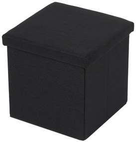 Autronic BONTEC Taburet s úložným priestorom, čierna, látka, TAB-461 BK2 Farba: Čierna