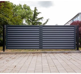 Brána krídlová s lamelami Z, dĺžka 4208, výška 1461 mm
