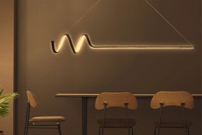 Závesná lampa, Waterwave - Black Body, Yellow Light