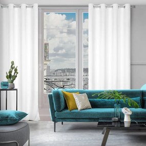 ZATEMŇOVACÍ ZÁVES NA KRÚŽKOCH LOGAN 140X270 CM BIELA