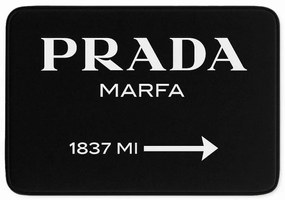 Čierna zamatová kúpeľňová predložka 60x100 cm Prada – Mila Home