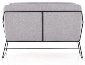 Pohovka Soft II XL, dvojsedák, sivá / čierna