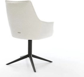 Jedálenská stolička Alja-Flex s opierkami bouclé mäkký béžová podstava