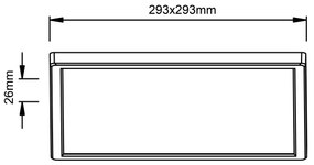 Brilliant - LED Stropné svietidlo MILTON LED/18W/230V 29,3x29,3 cm biele