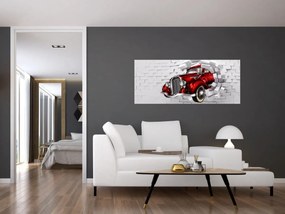 Obraz - Červené auto (120x50 cm)