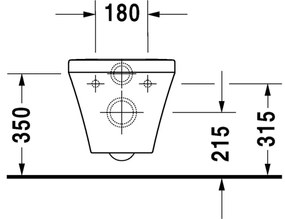 Duravit DuraStyle - Závesné WC Rimless® 620x370 mm, biela 2542090000