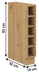 Dolný kuchynský regál Meriel 15 D OTW BB (dub artisan). Vlastná spoľahlivá doprava až k Vám domov. 1034006