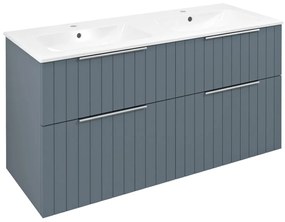 Sapho Sapho, CIRASA umývadlová skrinka s dvojitým umývadlom 121x66x46cm, siena strip, CR121-4242S-21