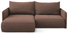 Ružová rozkladacia/s úložným priestorom rohová pohovka (ľavý roh) Nanea – Makamii