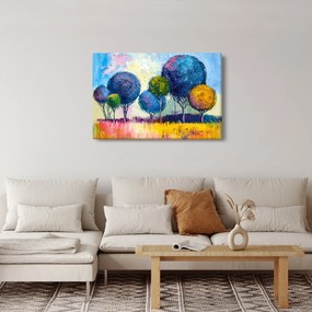 Obraz kopulovitých stromov, olejomaľba (90x60 cm)