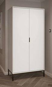 Šatní skříň Austin 100 cm bílá/černá