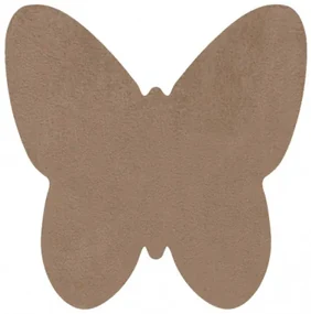 Koberec protišmykový SHAPE 3150 Motýľ Shaggy - camel, béžový plyš