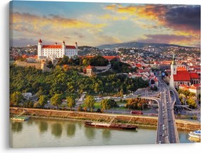 Obraz - Panorama Bratislavy, Slovensko (70x50 cm)