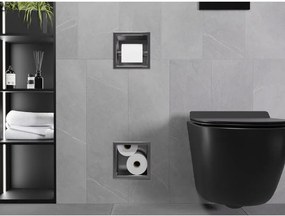 Mexen X-Wall-BP, zapustený držiak na toaletný papier so zásobníkom, grafitová matná - 19E4