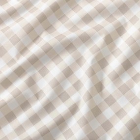 Goldea hranatý obrus 100% bavlnené plátno - latte kocky 80 x 80 cm