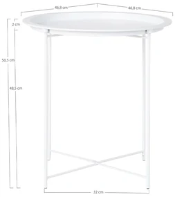 Biely Stolík Bastia 46.8 × 46.8 × 50.5 cm HOUSE NORDIC