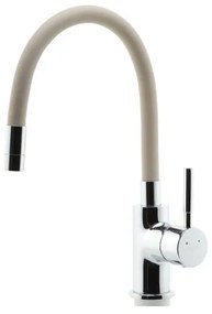 FERRO - Drezová batéria s flexibilným ramienkom lesklý chróm/béžová