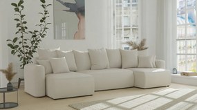 Rohová sedačka Denia U (béžová). Akcia -20%. Vlastná spoľahlivá doprava až k Vám domov. 1133131