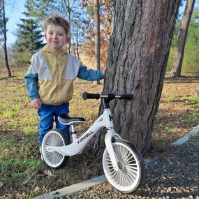 Kidwell NIX detský balančný bicykel – ľahký nylonový rám, PU kolesá 29 cm (sivý)