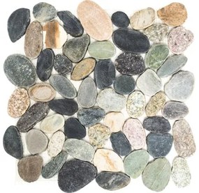 Mozaika z prírodného kameňa XKS 403 žltá/sivá/zelená mix 30,5 x 32,5 cm