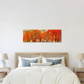 Obraz - Jeseň (s hodinami) (90x30 cm)