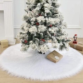 Koberček pod vianočný stromček, biely | 150 cm