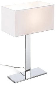 RENDL R11983 PLAZA stolná lampa, dekoratívne biela chróm