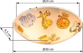 Globo 40607 - Detské stropné svietidlo KIDDY 2xE27ILLU/60W/230V