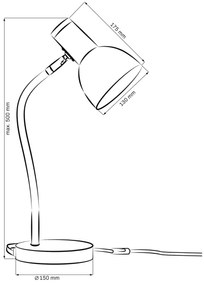 Stolná lampa MIMI 1xE27/10W/230V modrá