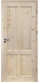 Dvere vnútorné Finskie plné 70P so sukmi nelakované zámok na kľúč