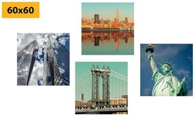 Set obrazov krásy mesta New York - 4x 40x40
