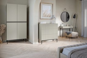 Komoda Nicole 100 cm - kašmírová / čierna