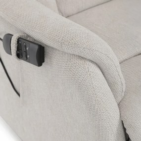 Polohovacie kreslo béžové, elektrické TV-L8963 CRM2