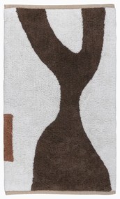 Bielo-hnedý prateľný bavlnený koberec 50x80 cm Figura – Mette Ditmer Denmark