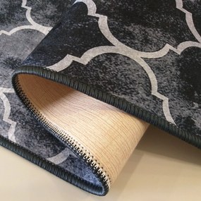 DY Čierno-biely vzorovaný koberec Horeca 01 Rozmer: 60x100 cm