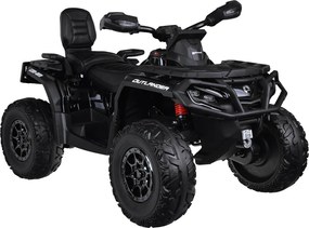 JOKOMISIADA Detská štvorkolka na akumulátor pre 2 osoby CAN-AM OUTLANDER 4x4 s LED panelom PA0326 čierna