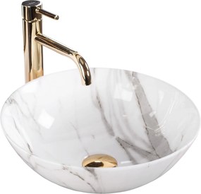 Rea Stella, umývadlo na dosku 355x355x135 mm, imitácia kameňa-Aiax Shiny, REA-U9088