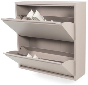 Sivo-béžová kovová skrinka na topánky Billy – Spinder Design