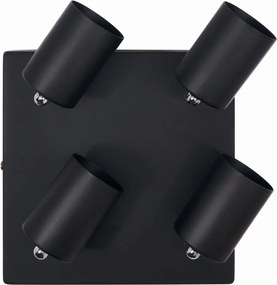 BERGE Bodové svietidlo LED VIKI 4x GU10 čierna