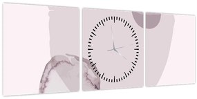 Obraz - Fialový minimalizmus N⁰2 (s hodinami) (90x30 cm)