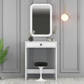 Kozmetický stolík Lisbon Mirror White