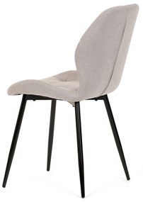 Autronic - Židle jídelní, světle šedá látka, černé kovové nohy - CT-285 LAN2 AKCE