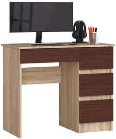 PC stolík Benicio II (dub sonoma + wenge) (P). Vlastná spoľahlivá doprava až k Vám domov. 1069640