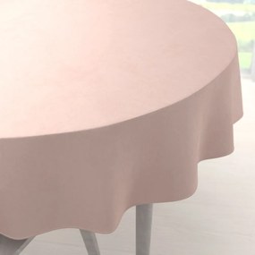 Biante Veľký zamatový okrúhly obrus Velvet Premium SVP-043 Púdrovo ružový Ø 150 cm