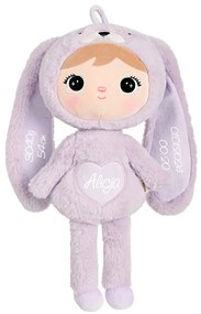 Bábika zajačik fialový 50 cm